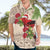 Christmas Hawaii with I'iwi Bird Hawaiian Shirt Aloha Mele Kalikimaka - Beige Art