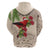 Christmas Hawaii with I'iwi Bird Hoodie Aloha Mele Kalikimaka - Beige Art