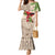 Christmas Hawaii with I'iwi Bird Mermaid Dress Aloha Mele Kalikimaka - Beige Art