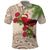 Christmas Hawaii with I'iwi Bird Polo Shirt Aloha Mele Kalikimaka - Beige Art