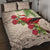 Christmas Hawaii with I'iwi Bird Quilt Bed Set Aloha Mele Kalikimaka - Beige Art