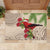 Christmas Hawaii with I'iwi Bird Rubber Doormat Aloha Mele Kalikimaka - Beige Art