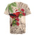 Christmas Hawaii with I'iwi Bird Rugby Jersey Aloha Mele Kalikimaka - Beige Art