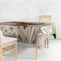 Christmas Hawaii with I'iwi Bird Tablecloth Aloha Mele Kalikimaka - Beige Art LT9 - Polynesian Pride