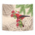 Christmas Hawaii with I'iwi Bird Tapestry Aloha Mele Kalikimaka - Beige Art