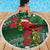 Christmas Hawaii with I'iwi Bird Beach Blanket Aloha Mele Kalikimaka - Green Art