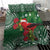 Christmas Hawaii with I'iwi Bird Bedding Set Aloha Mele Kalikimaka - Green Art