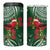 Christmas Hawaii with I'iwi Bird 4 in 1 Can Cooler Tumbler Aloha Mele Kalikimaka - Green Art