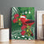 Christmas Hawaii with I'iwi Bird Canvas Wall Art Aloha Mele Kalikimaka - Green Art