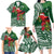 Christmas Hawaii with I'iwi Bird Family Matching Long Sleeve Bodycon Dress and Hawaiian Shirt Aloha Mele Kalikimaka - Green Art