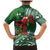 Christmas Hawaii with I'iwi Bird Family Matching Mermaid Dress and Hawaiian Shirt Aloha Mele Kalikimaka - Green Art