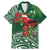 Christmas Hawaii with I'iwi Bird Family Matching Mermaid Dress and Hawaiian Shirt Aloha Mele Kalikimaka - Green Art