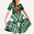 Christmas Hawaii with I'iwi Bird Family Matching Off Shoulder Maxi Dress and Hawaiian Shirt Aloha Mele Kalikimaka - Green Art