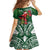 Christmas Hawaii with I'iwi Bird Family Matching Off Shoulder Maxi Dress and Hawaiian Shirt Aloha Mele Kalikimaka - Green Art