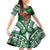 Christmas Hawaii with I'iwi Bird Family Matching Off Shoulder Short Dress and Hawaiian Shirt Aloha Mele Kalikimaka - Green Art