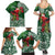 Christmas Hawaii with I'iwi Bird Family Matching Summer Maxi Dress and Hawaiian Shirt Aloha Mele Kalikimaka - Green Art