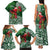 Christmas Hawaii with I'iwi Bird Family Matching Tank Maxi Dress and Hawaiian Shirt Aloha Mele Kalikimaka - Green Art