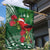 Christmas Hawaii with I'iwi Bird Garden Flag Aloha Mele Kalikimaka - Green Art