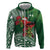 Christmas Hawaii with I'iwi Bird Hoodie Aloha Mele Kalikimaka - Green Art