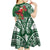 Christmas Hawaii with I'iwi Bird Kid Short Sleeve Dress Aloha Mele Kalikimaka - Green Art