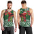 Christmas Hawaii with I'iwi Bird Men Tank Top Aloha Mele Kalikimaka - Green Art