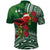 Christmas Hawaii with I'iwi Bird Polo Shirt Aloha Mele Kalikimaka - Green Art