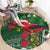 Christmas Hawaii with I'iwi Bird Round Carpet Aloha Mele Kalikimaka - Green Art