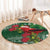 Christmas Hawaii with I'iwi Bird Round Carpet Aloha Mele Kalikimaka - Green Art