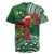 Christmas Hawaii with I'iwi Bird Rugby Jersey Aloha Mele Kalikimaka - Green Art