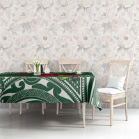 Christmas Hawaii with I'iwi Bird Tablecloth Aloha Mele Kalikimaka - Green Art LT9 - Polynesian Pride