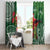 Christmas Hawaii with I'iwi Bird Window Curtain Aloha Mele Kalikimaka - Green Art