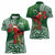 Christmas Hawaii with I'iwi Bird Women Polo Shirt Aloha Mele Kalikimaka - Green Art