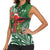 Christmas Hawaii with I'iwi Bird Women Sleeveless Polo Shirt Aloha Mele Kalikimaka - Green Art