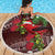 Christmas Hawaii with I'iwi Bird Beach Blanket Aloha Mele Kalikimaka - Oxblood Art