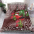 Christmas Hawaii with I'iwi Bird Bedding Set Aloha Mele Kalikimaka - Oxblood Art