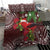 Christmas Hawaii with I'iwi Bird Bedding Set Aloha Mele Kalikimaka - Oxblood Art