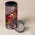 Christmas Hawaii with I'iwi Bird 4 in 1 Can Cooler Tumbler Aloha Mele Kalikimaka - Oxblood Art