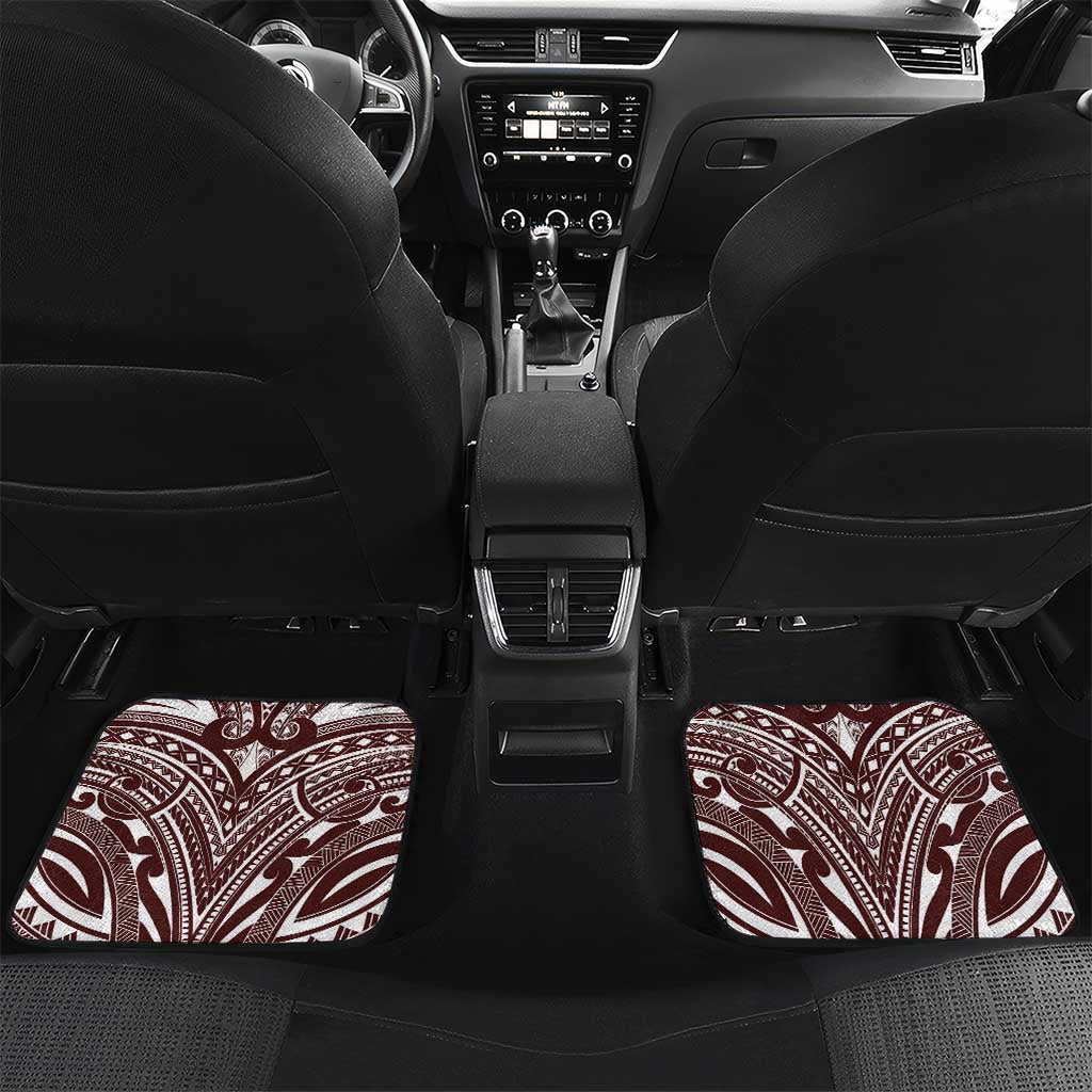 Christmas Hawaii with I'iwi Bird Car Mats Aloha Mele Kalikimaka - Oxblood Art