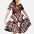 Christmas Hawaii with I'iwi Bird Family Matching Mermaid Dress and Hawaiian Shirt Aloha Mele Kalikimaka - Oxblood Art