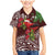 Christmas Hawaii with I'iwi Bird Family Matching Mermaid Dress and Hawaiian Shirt Aloha Mele Kalikimaka - Oxblood Art