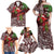 Christmas Hawaii with I'iwi Bird Family Matching Off Shoulder Maxi Dress and Hawaiian Shirt Aloha Mele Kalikimaka - Oxblood Art