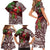 Christmas Hawaii with I'iwi Bird Family Matching Short Sleeve Bodycon Dress and Hawaiian Shirt Aloha Mele Kalikimaka - Oxblood Art