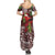 Christmas Hawaii with I'iwi Bird Family Matching Summer Maxi Dress and Hawaiian Shirt Aloha Mele Kalikimaka - Oxblood Art