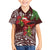 Christmas Hawaii with I'iwi Bird Family Matching Summer Maxi Dress and Hawaiian Shirt Aloha Mele Kalikimaka - Oxblood Art