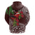 Christmas Hawaii with I'iwi Bird Hoodie Aloha Mele Kalikimaka - Oxblood Art