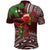 Christmas Hawaii with I'iwi Bird Polo Shirt Aloha Mele Kalikimaka - Oxblood Art