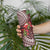 Christmas Hawaii with I'iwi Bird Skinny Tumbler Aloha Mele Kalikimaka - Oxblood Art