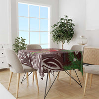 Christmas Hawaii with I'iwi Bird Tablecloth Aloha Mele Kalikimaka - Oxblood Art LT9 - Polynesian Pride