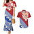 French Polynesia Couples Matching Mermaid Dress and Hawaiian Shirt Tahitian Tiare Flowers Tribal