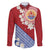 French Polynesia Family Matching Long Sleeve Bodycon Dress and Hawaiian Shirt Tahitian Tiare Flowers Tribal